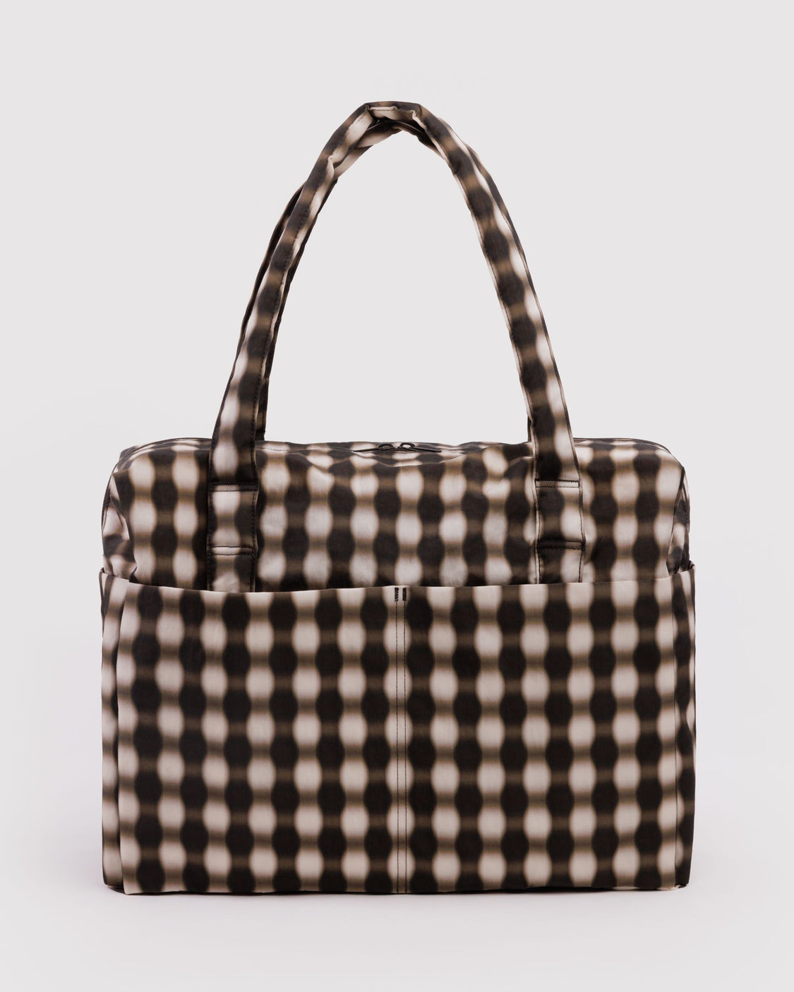 Cloud Carry-on - Blurred Gingham Brown - Easy Lift