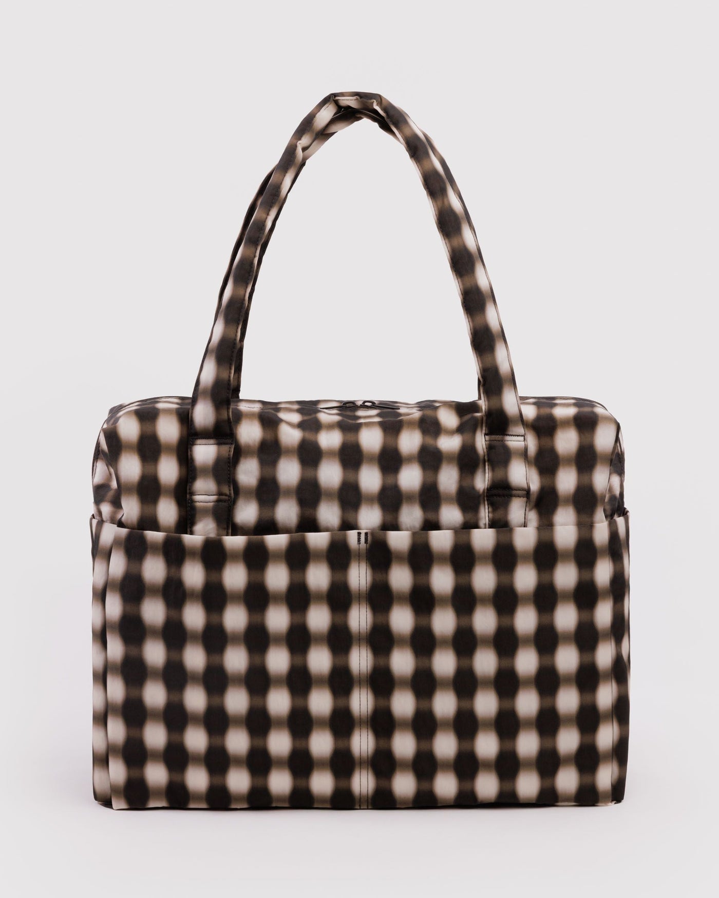 Cloud Carry-on - Blurred Gingham Brown - Easy Lift