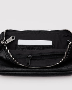 Recycled Leather Pochette - Black - Everyday Pick
