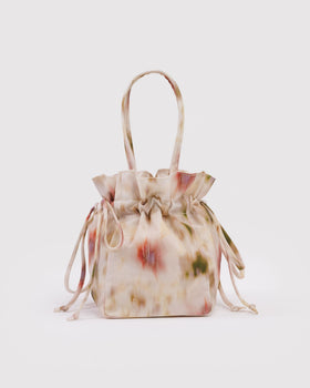 Nylon Drawstring Bag - Abstract Floral - Weekend Carry