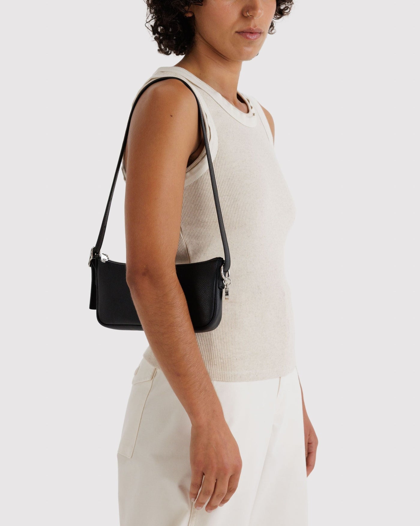 Recycled Leather Pochette - Black - Everyday Pick