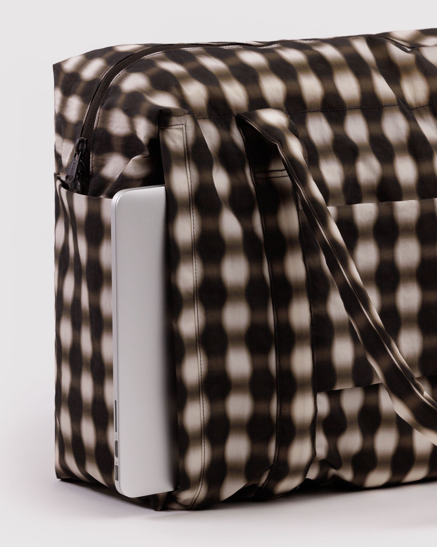 Cloud Carry-on - Blurred Gingham Brown - Easy Lift