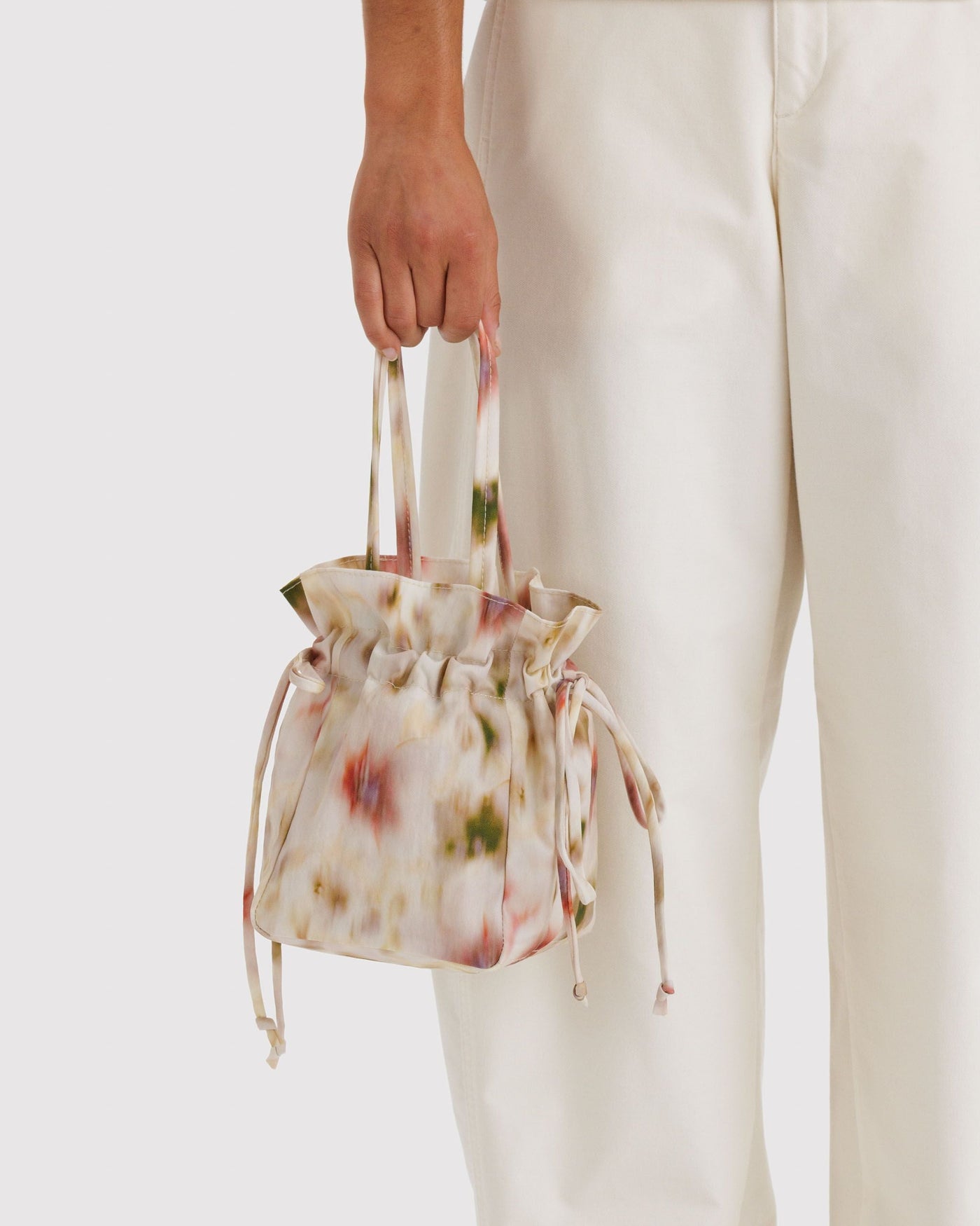 Nylon Drawstring Bag - Abstract Floral - Weekend Carry