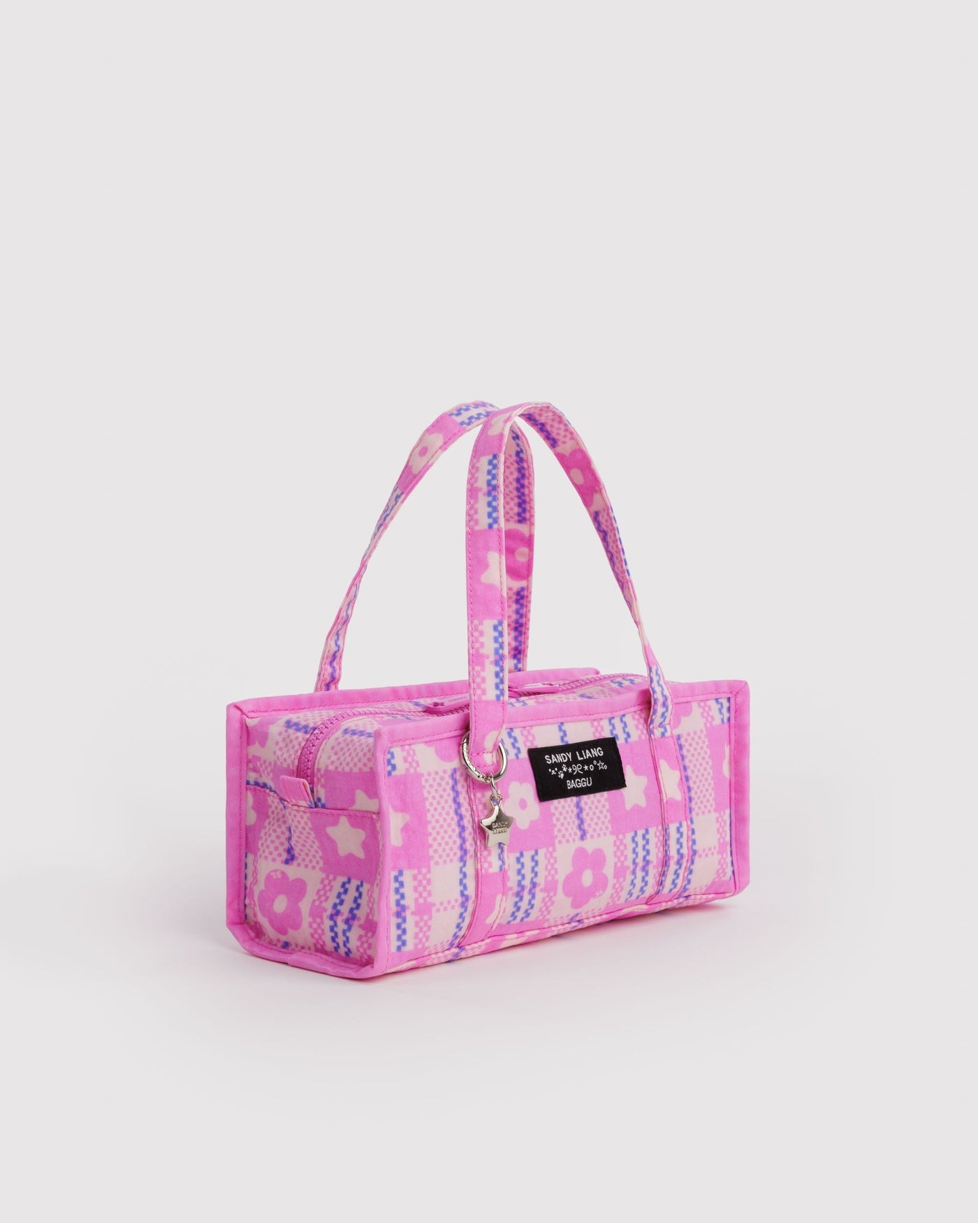 Mini Nylon Market Bag - Market Plaid Pink - On The Go