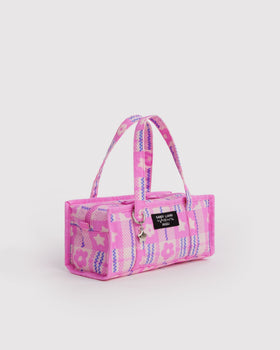 Mini Nylon Market Bag - Market Plaid Pink - On The Go