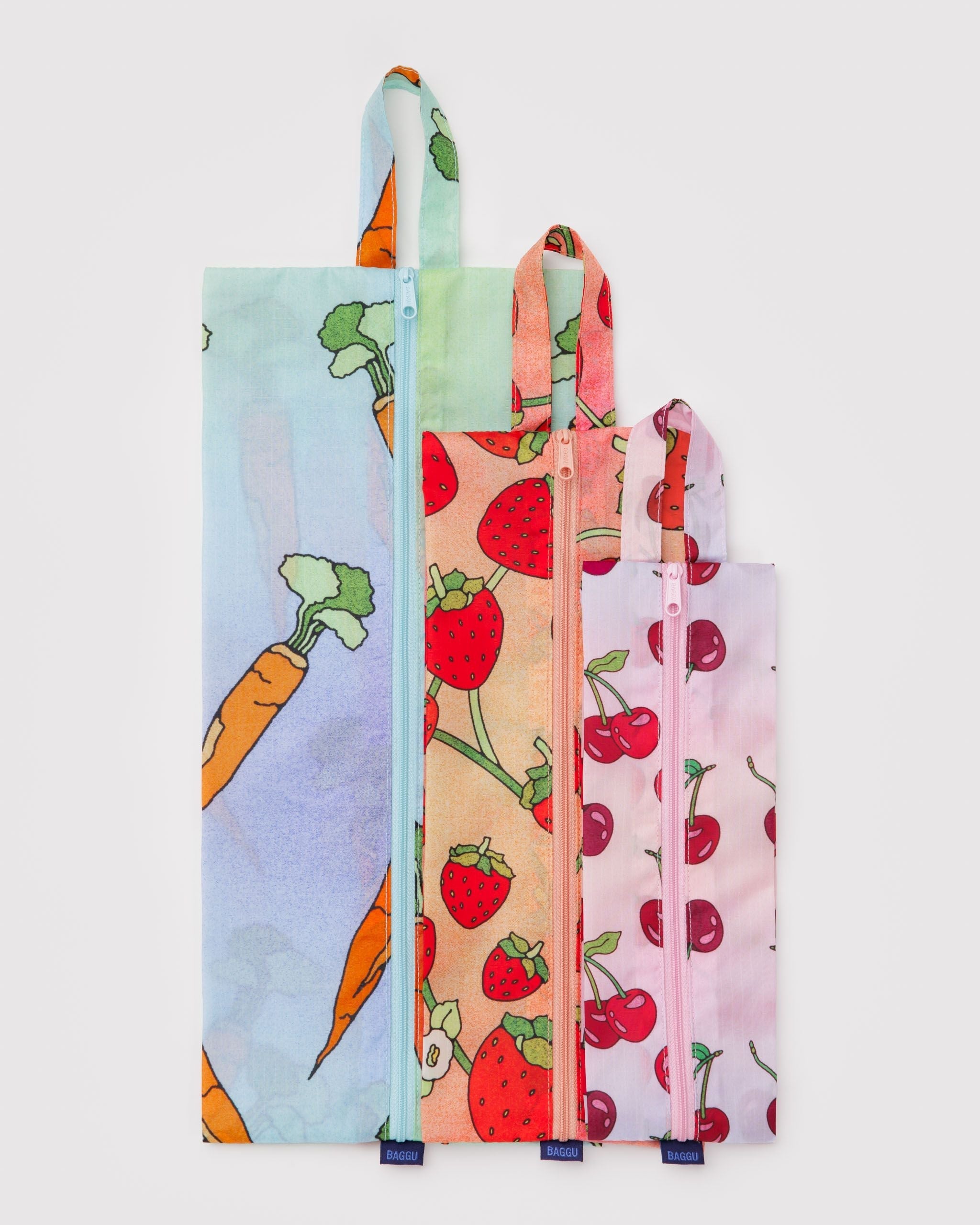 3D Zip Set - Carrots & Berries - Simple Tote