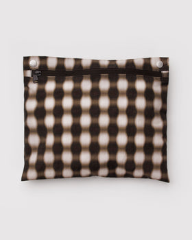 Cloud Carry-on - Blurred Gingham Brown - Easy Lift